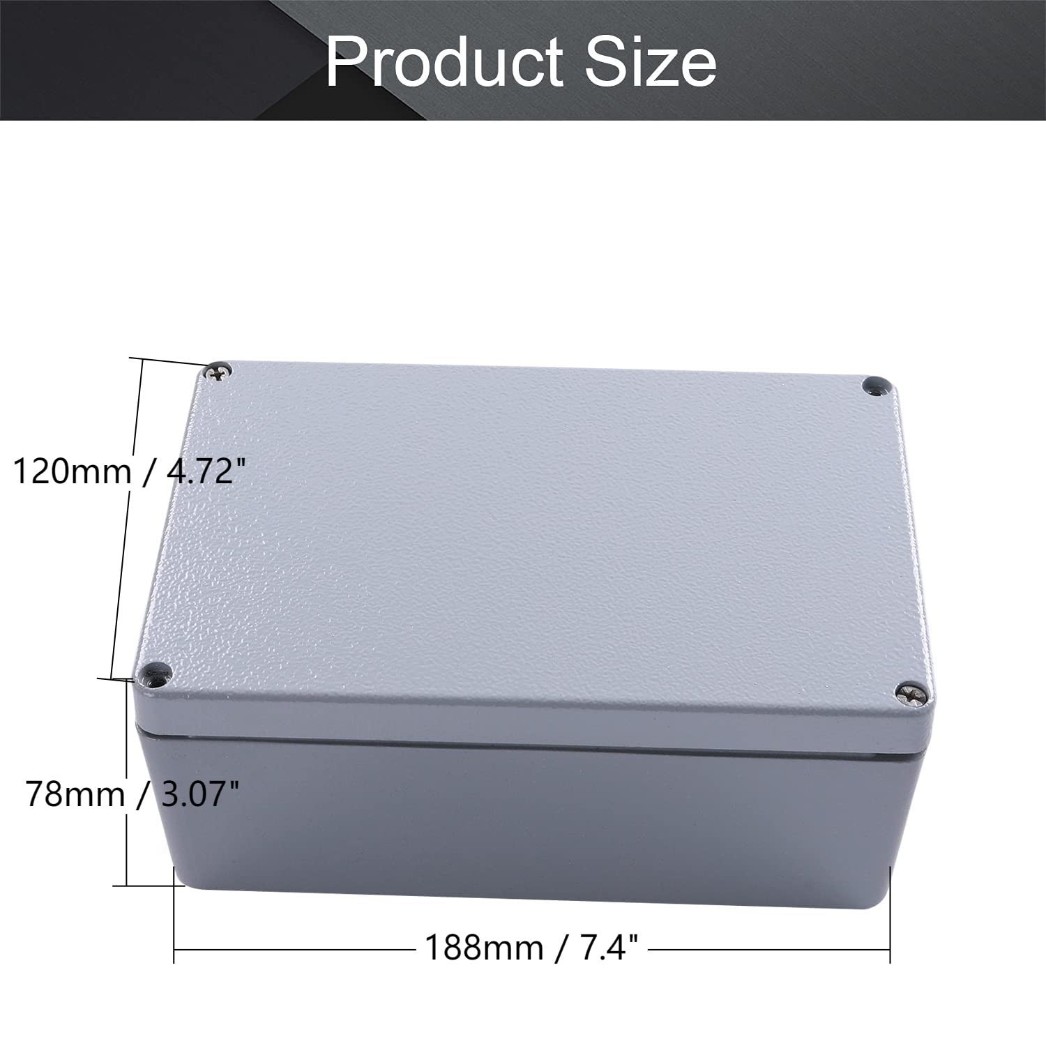 Fielect 7.40" x 4.72" x 3.07", 188x120x78mm(L*W*H) Aluminum