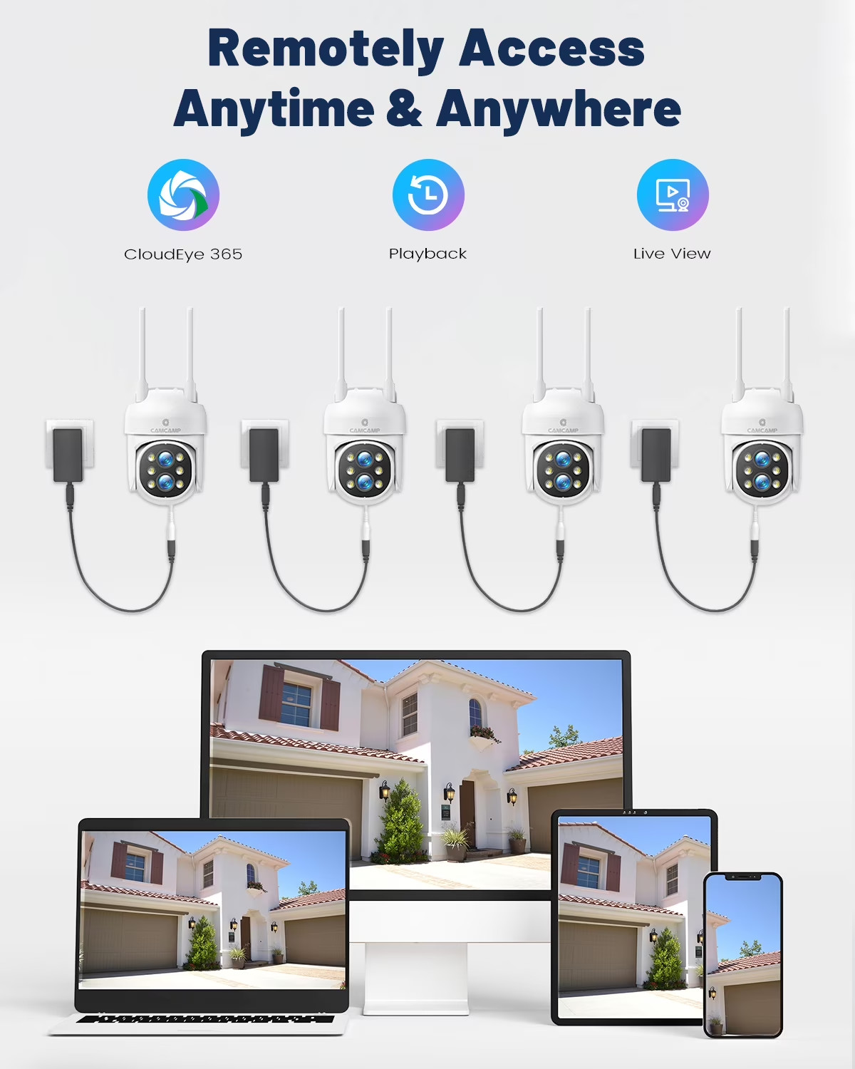 SC37 10CH Wired Security Camera System Outdoor with 500G Hard Drive, 2K 10.1″ LC