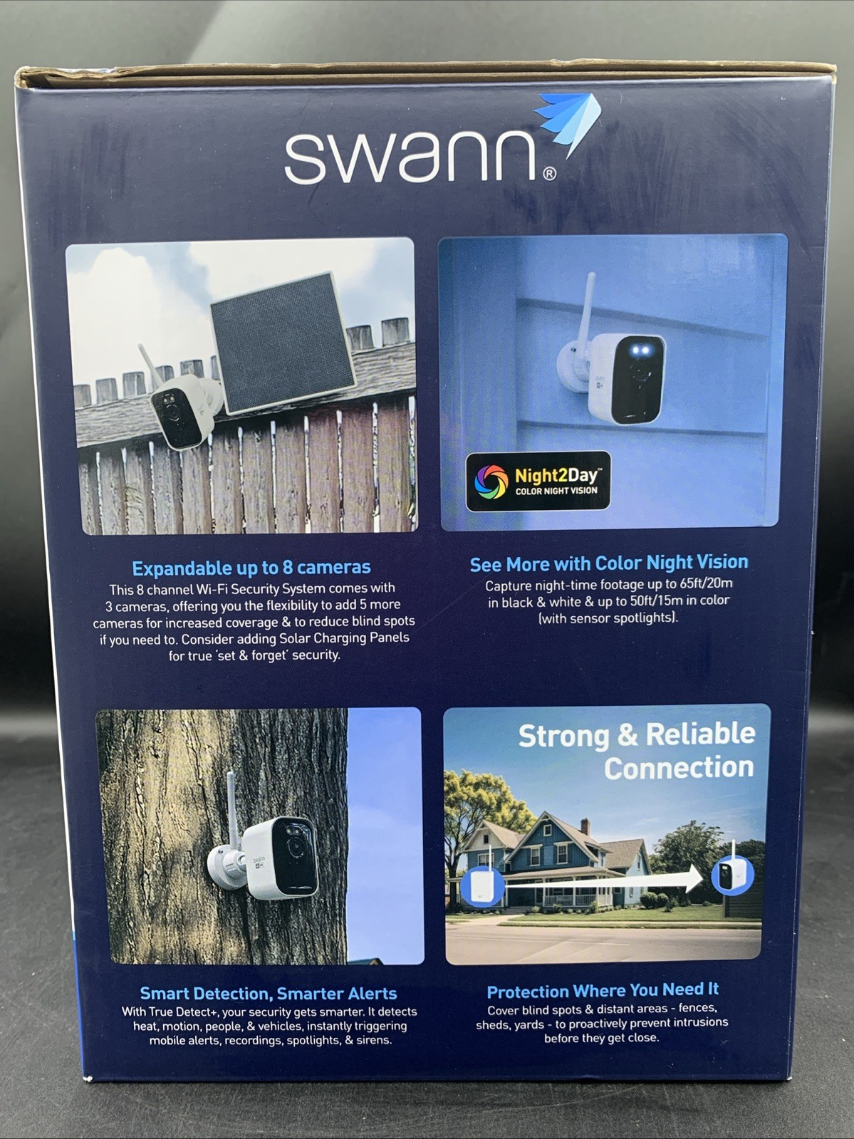 SEALED – Swann MaxRanger 4K Mini Long Range WIFI Security Camera System