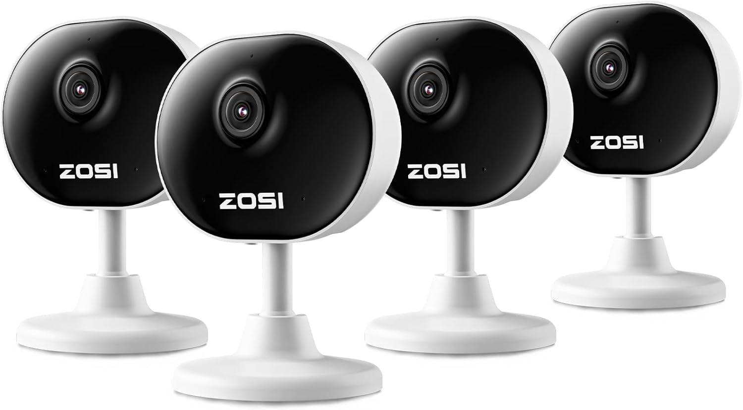 ZOSI 4Pcs Security WiFi Camera 2MP Baby/Pet Monitor Surveillance Remote Access