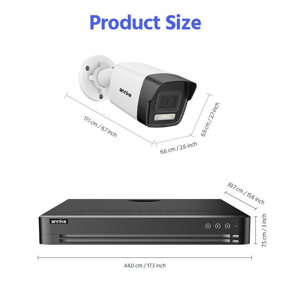 ANNKE 32CH 12MP NVR 3K AI Color Night POE Security Camera System Audio Recording