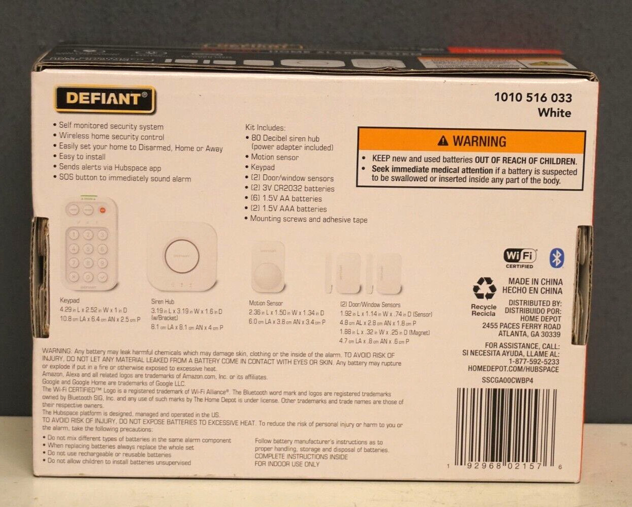 Defiant Smart Home Alarm System with WiFi and Bluetooth Powered by Hubspace