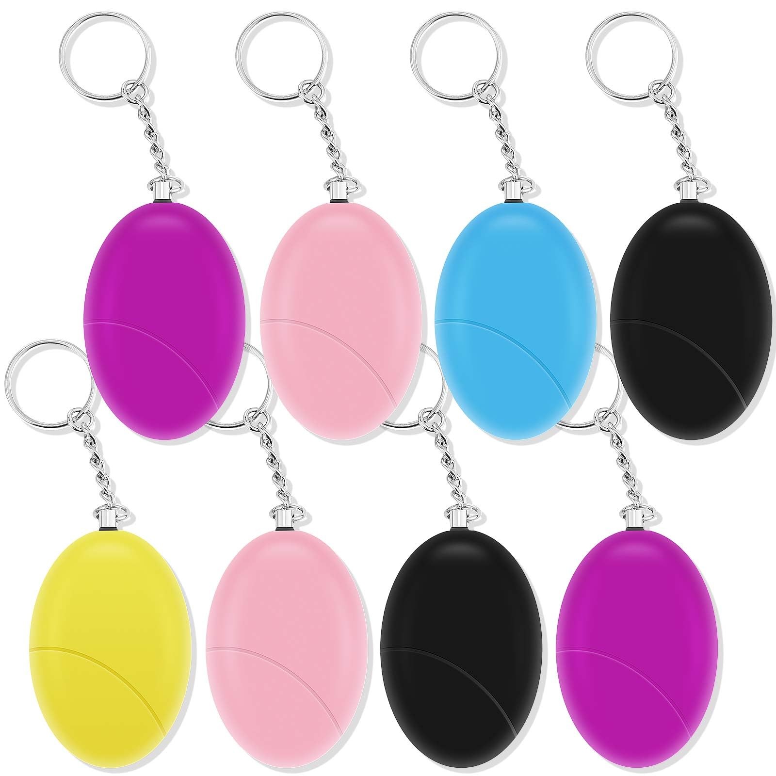 8 Pcs Personal Safety Alarm for Women 120db Loud Sound Personal Siren Self De…