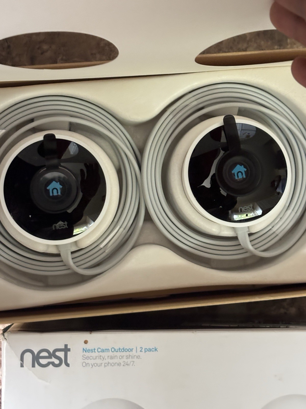 Google Nest Camera NC2400ES Outdoor Security Camera – 2 Pack- Open Box