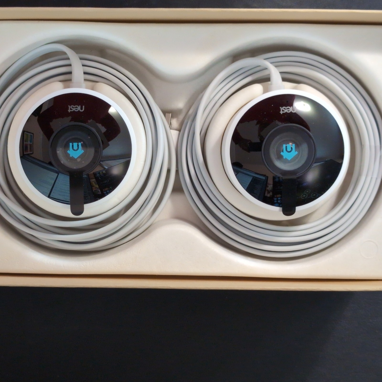 Google Nest Cam Outdoor Smart Security Camera (2-Pack) NC2400ES – NEW Open Box