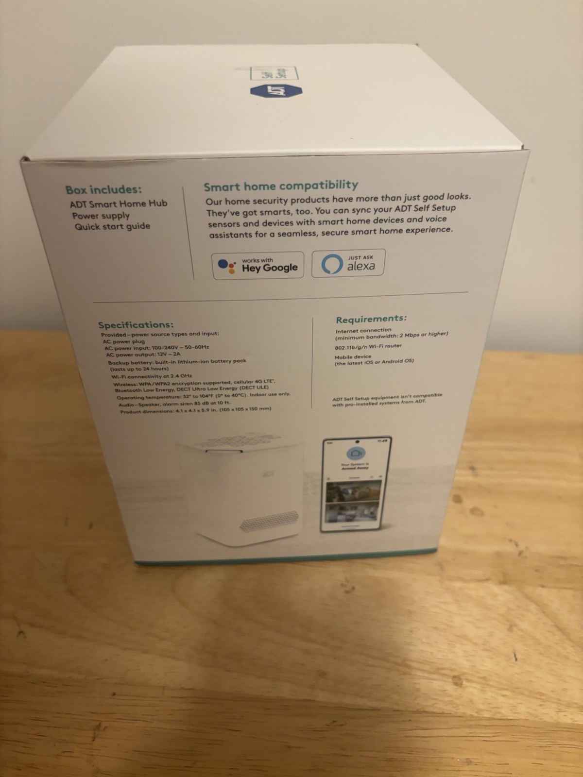 ADT Self Setup Smart Home Hub – White (S40LR1-01) New In Box NOS