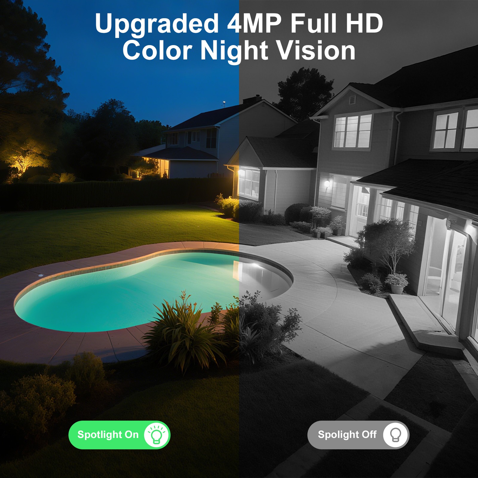 ARCCTV 5G WiFi Solar Security Camera 2K Night Vision Outdoor Wireless Smart Home