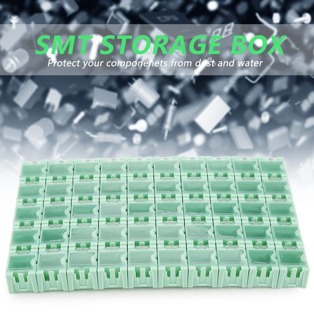 50Pcs Green SMT SMD Container Box Electronic Components Mini Storage