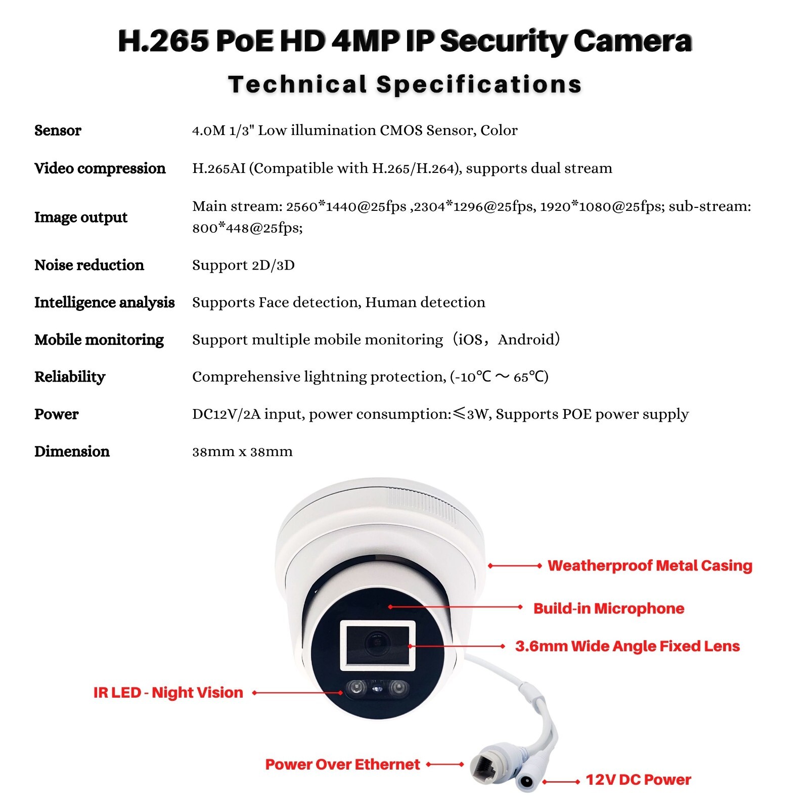 16 Channel 16TB HDD 4K 8MP H.265 NVR PoE IP 16 Security Camera System with Audio