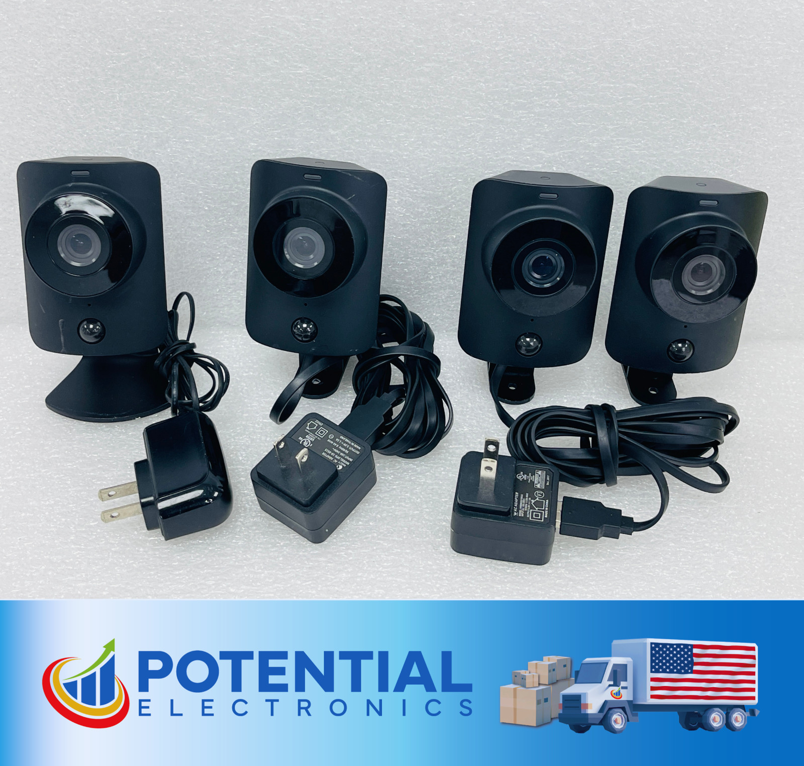 3x SimpliSafe Indoor Camera Wi-Fi HD Security Camera SSCM1 w/ 1x SSCm2