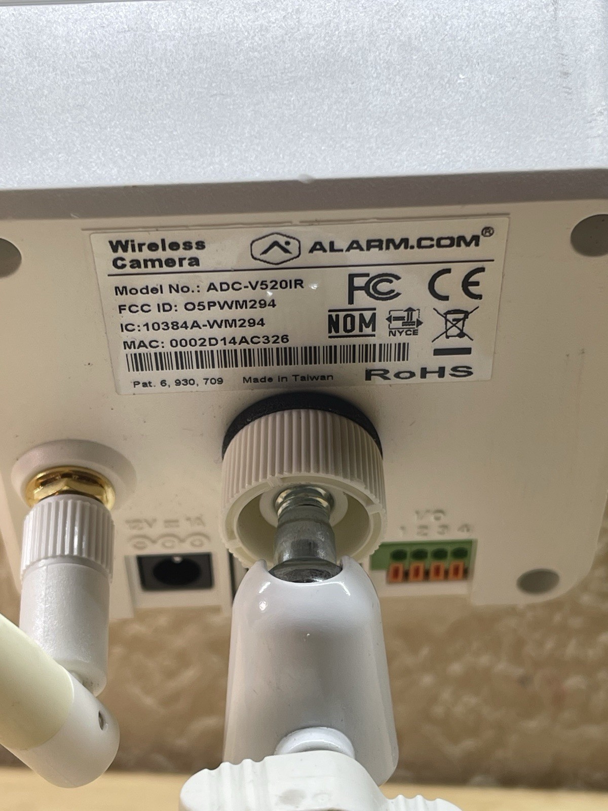 Alarm.com Indoor Wireless Fixed IP Camera with Night Vision ADC-V520IR