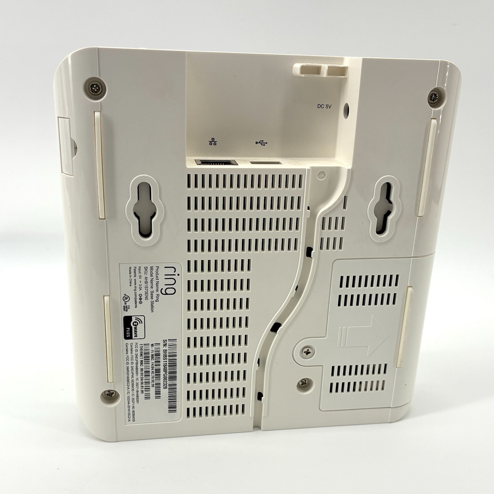 Ring Alarm Base Station 1st Gen 4HB1S70EN0 Z-Wave Plus w AC Adapter (Q)