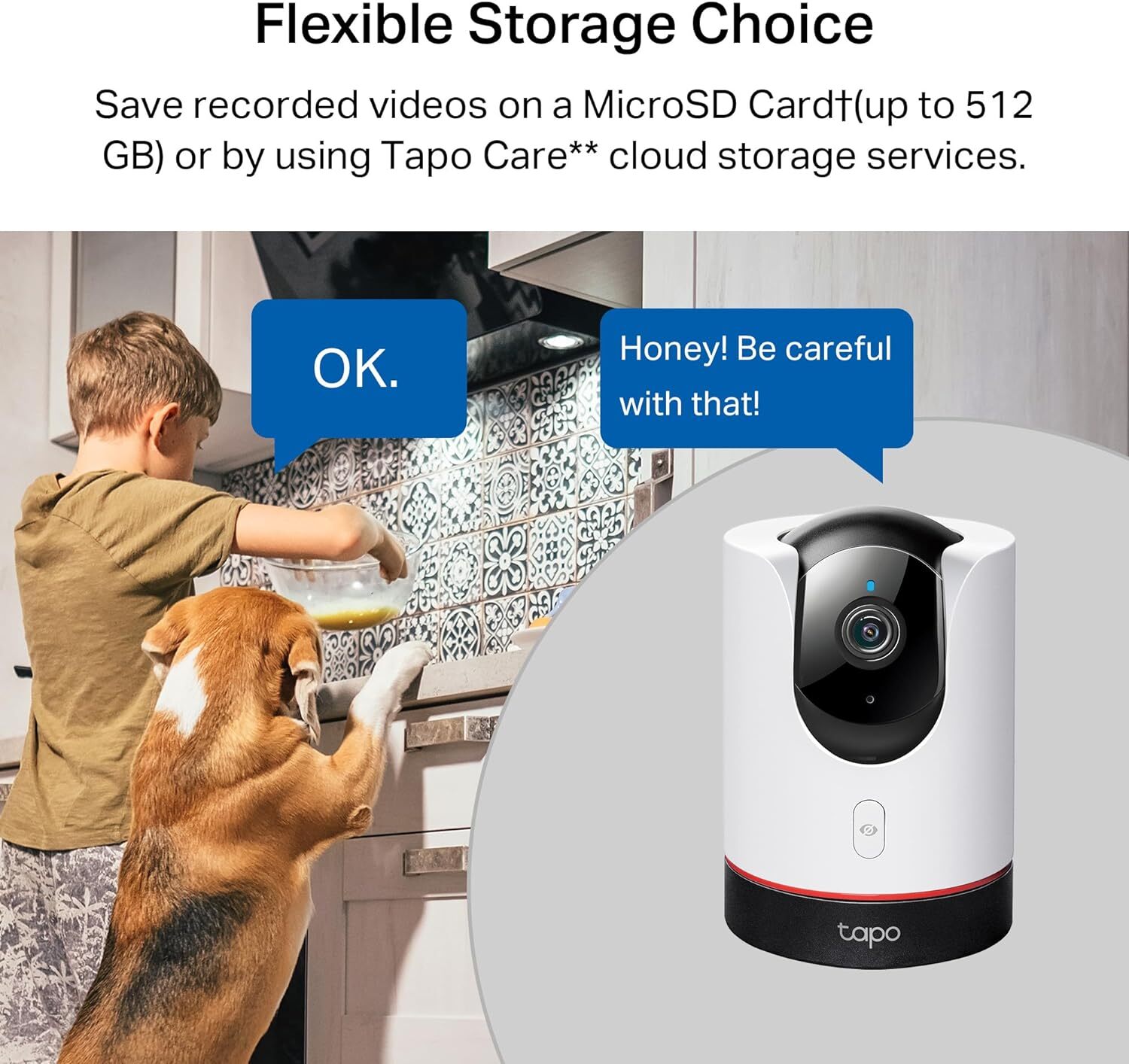 TP-Link Tapo 2K QHD Pan/Tilt Wi-Fi Camera | Apple HomeKit | Physical Privacy