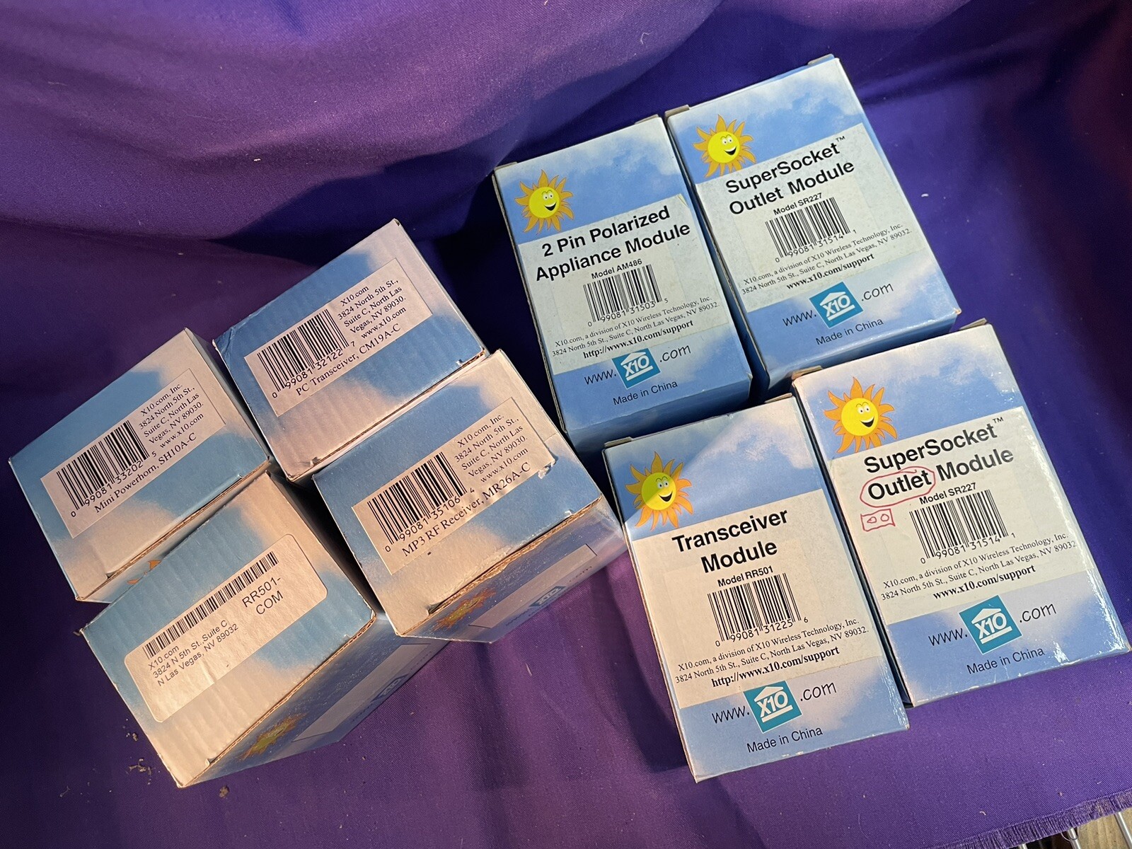 X10 Powerhouse Security Lot of 8 NIB transceiver appliance socket RF PC etc