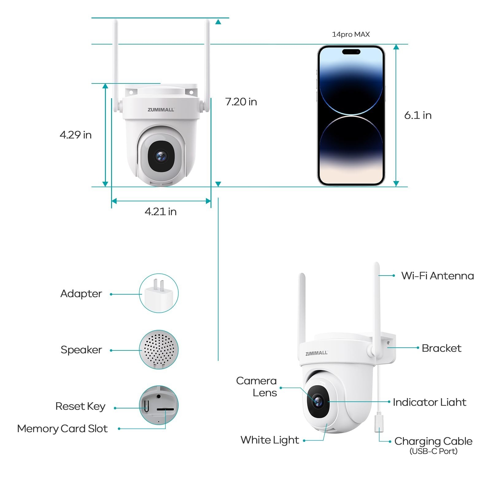 2.5K Wired Home Security Camera, 5MP Outdoor WiFi, AI Motion Detection, 24/7 Rec