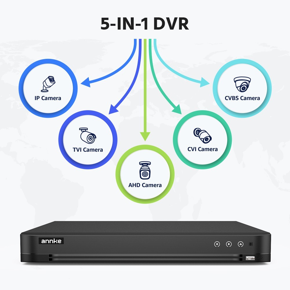 ANNKE 16CH 4K 8MP DVR 5MP CCTV Security Camera System H.265+ AI Human Detection