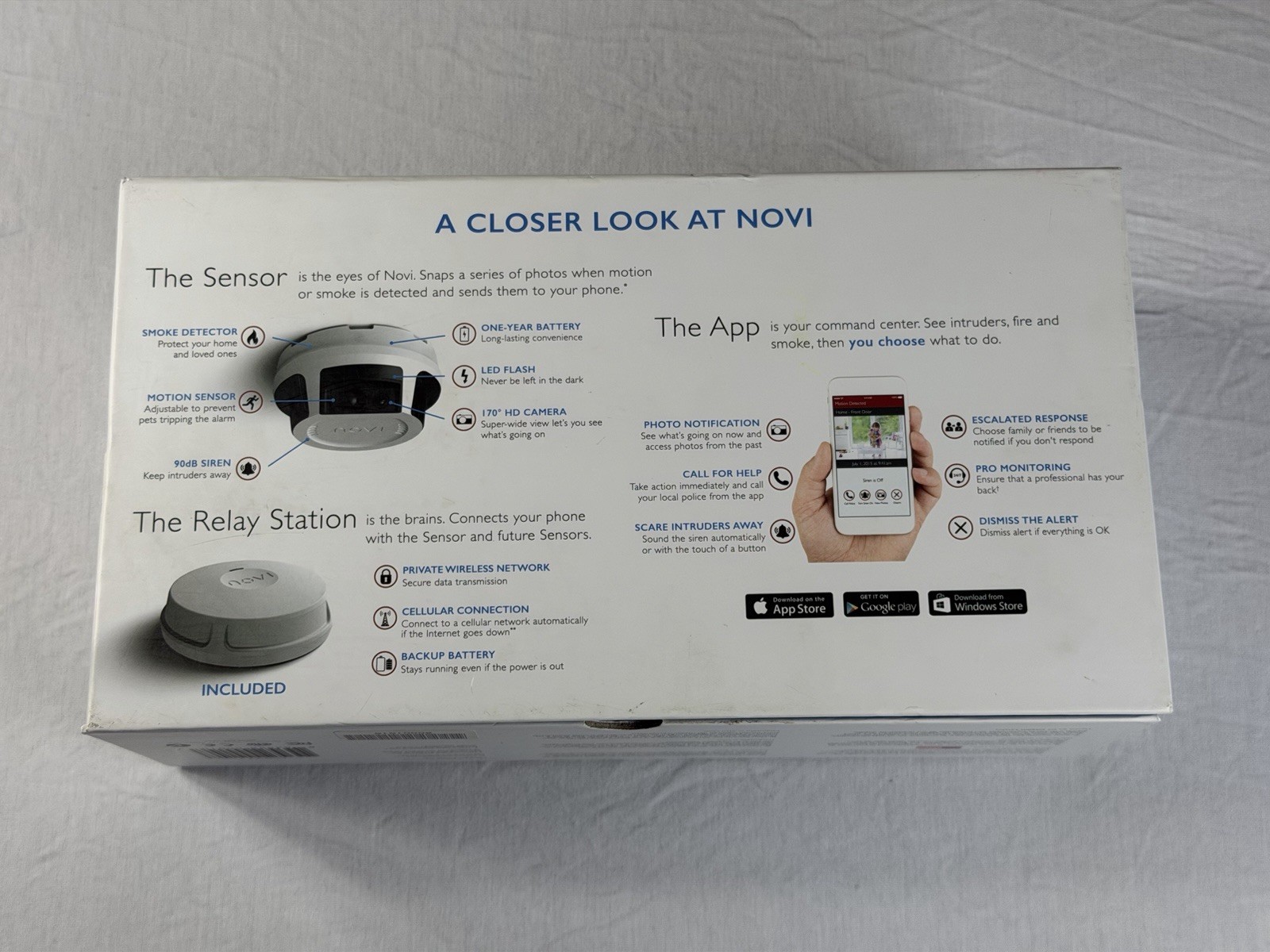 Novi Security 4-in-1 Home Security System Kit Smoke Siren / Open Box