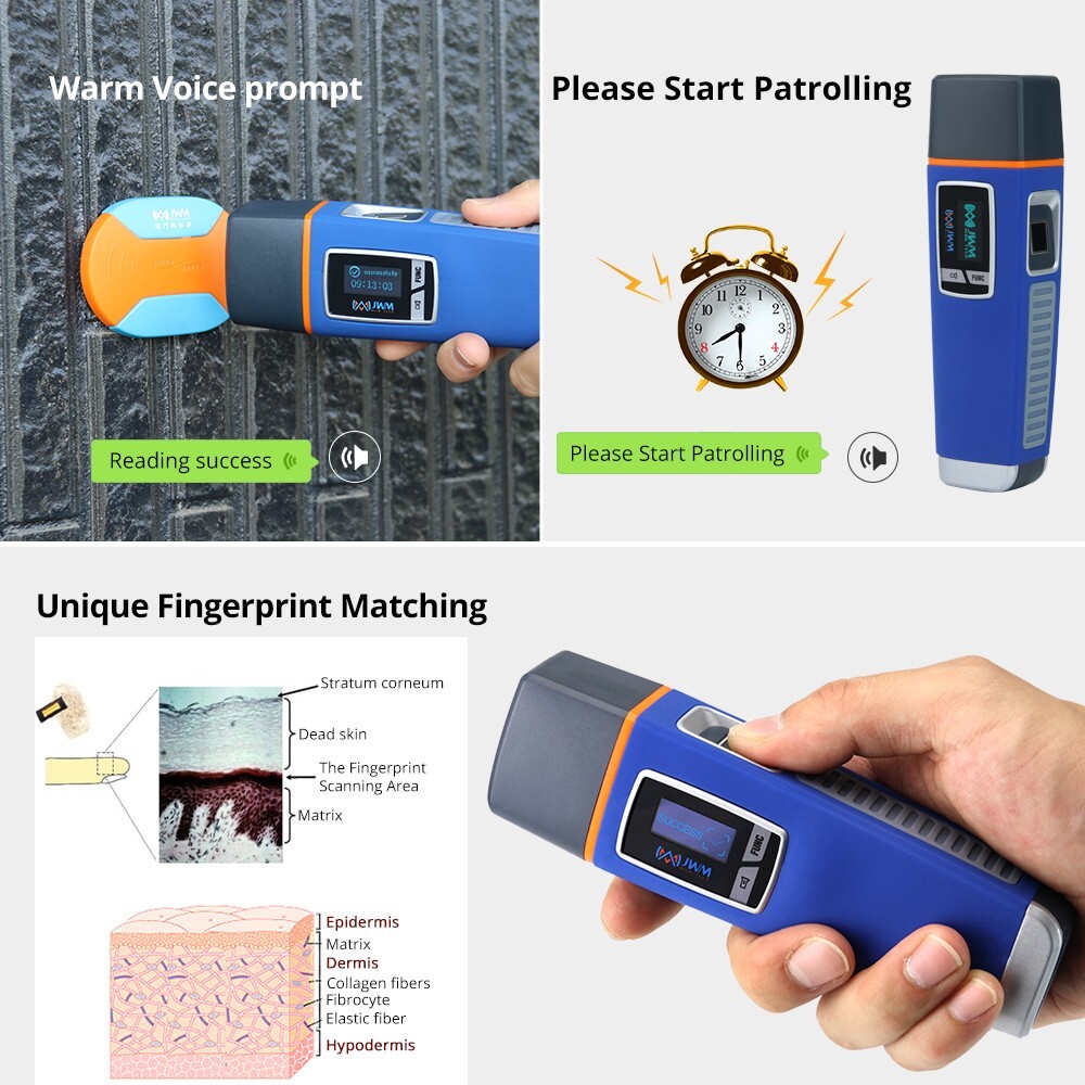 JWM RFID Guard Patrol Tour System with Fingerprint and Voice,free cloud software