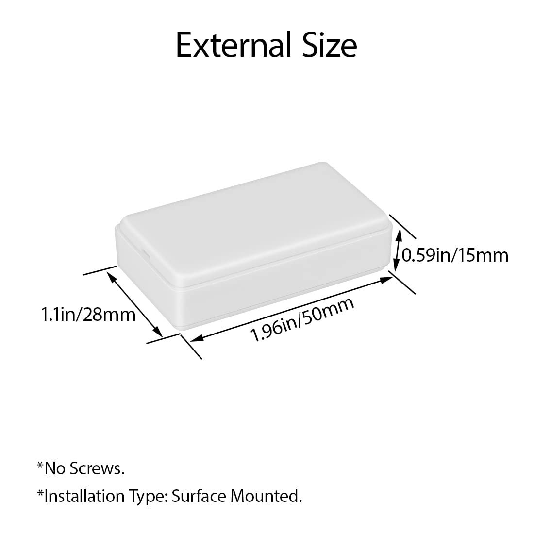 LeMotech Project Box 5 Pieces ABS Plastic 1.97″x 1.10″x 0.59″, 5 pieces