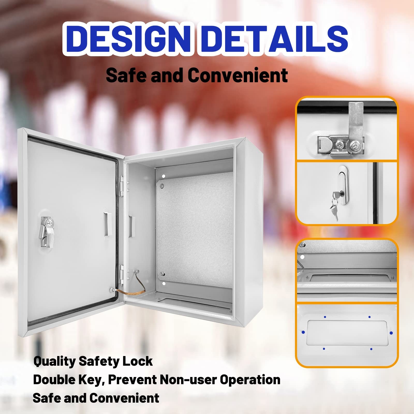 CXCESNS Outdoor Electrical Box 12 x 10 x 6”D NEMA 4X 12 x 10 x 6”, silver