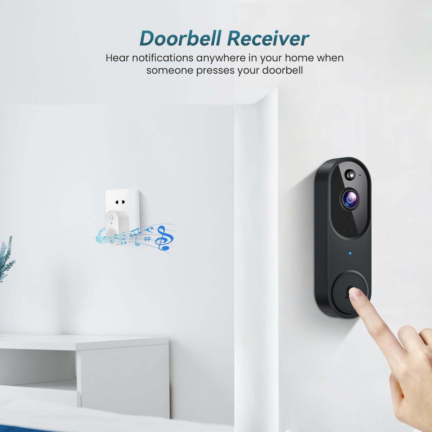 1080P Smart Wireless Video Doorbell Camera Night Vision Real-Time AI Alerts