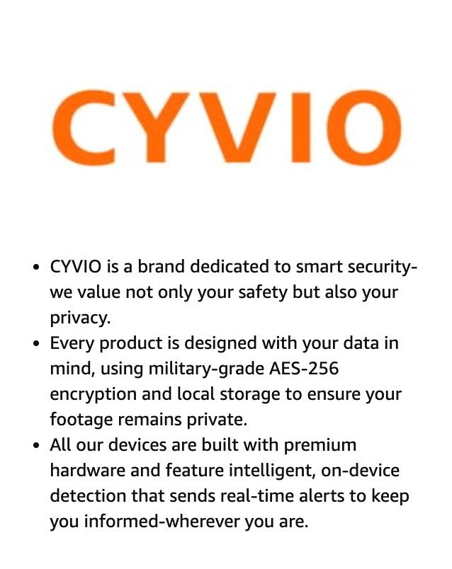 CYVIO 4K NVR Security Camera System – 4 PoE Bullet Cameras, 8CH NVR with 2TB HDD