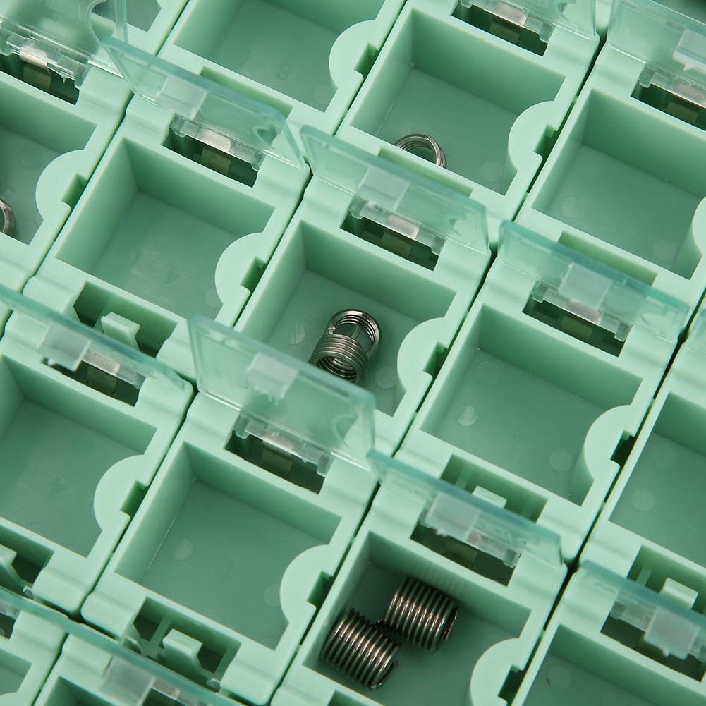 50Pcs Green SMT SMD Container Box Electronic Components Mini Storage