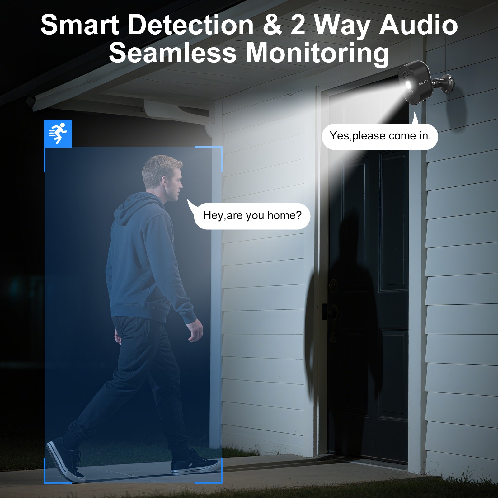 ARCCTV 5G WiFi Solar Security Camera 2K Night Vision Outdoor Wireless Smart Home