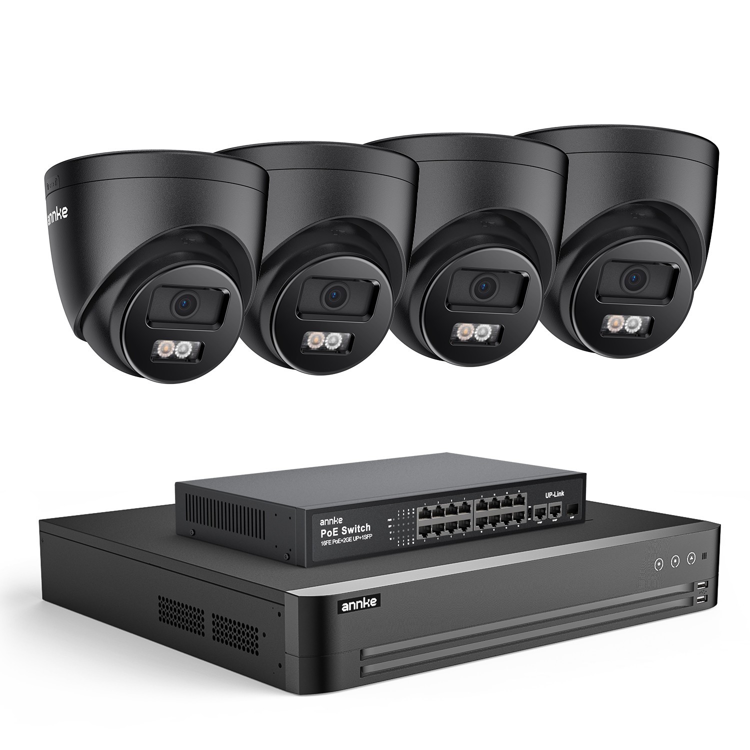 ANNKE 3K AI Color Night POE Security Camera System 32CH 12MP NVR Audio Recording