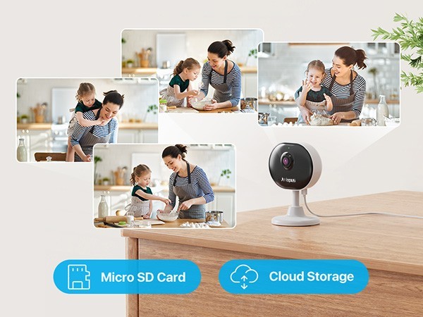 ZOSI 2Pcs Security WiFi Camera Home Baby/Pet Monitor Surveillance Indoor 1080P