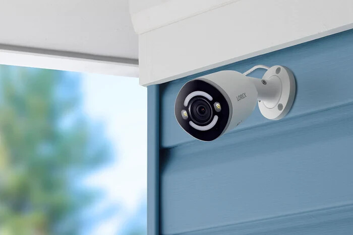 Lorex 4K Deterrence Bullet AI PoE IP Wired Lighting Cameras 4-Piece E895AB