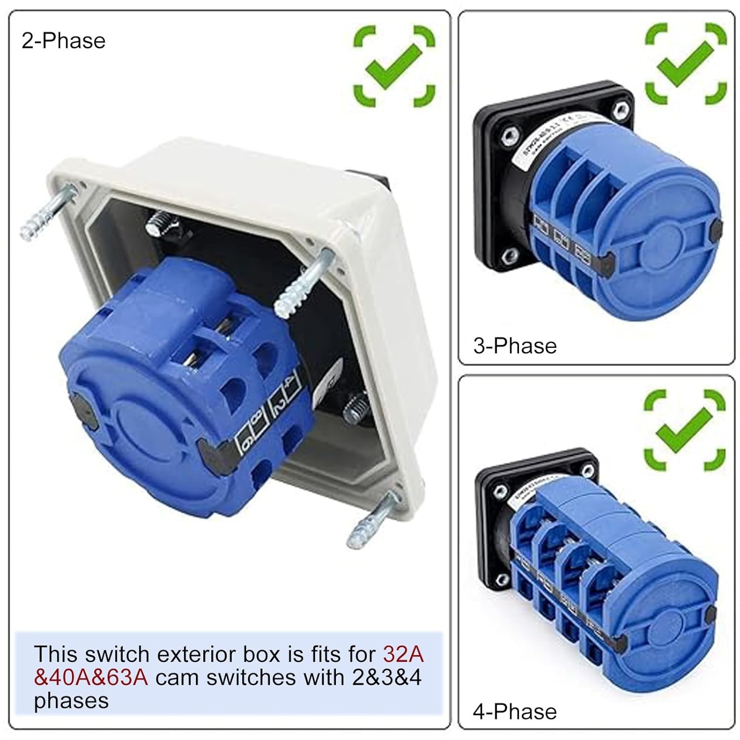 Baomain Master Switch Exterior Box LW28-63/4 Work for Universal Rotary…