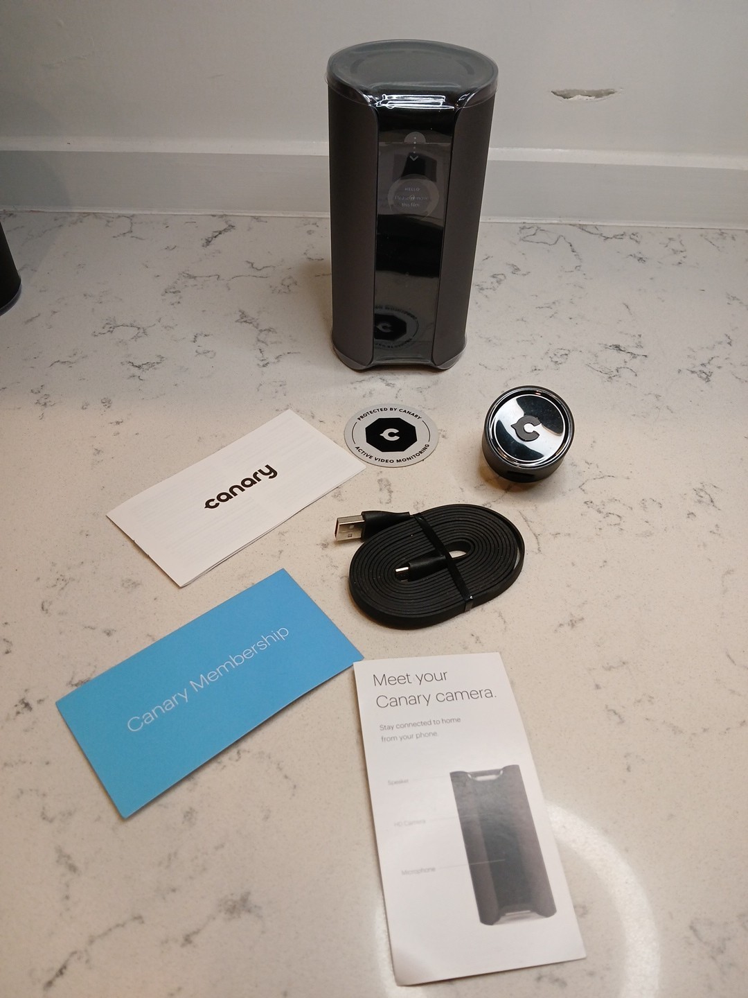 Canary CAN100USBK Smart Home Security Camera Gray Brand New Open Box/No Box