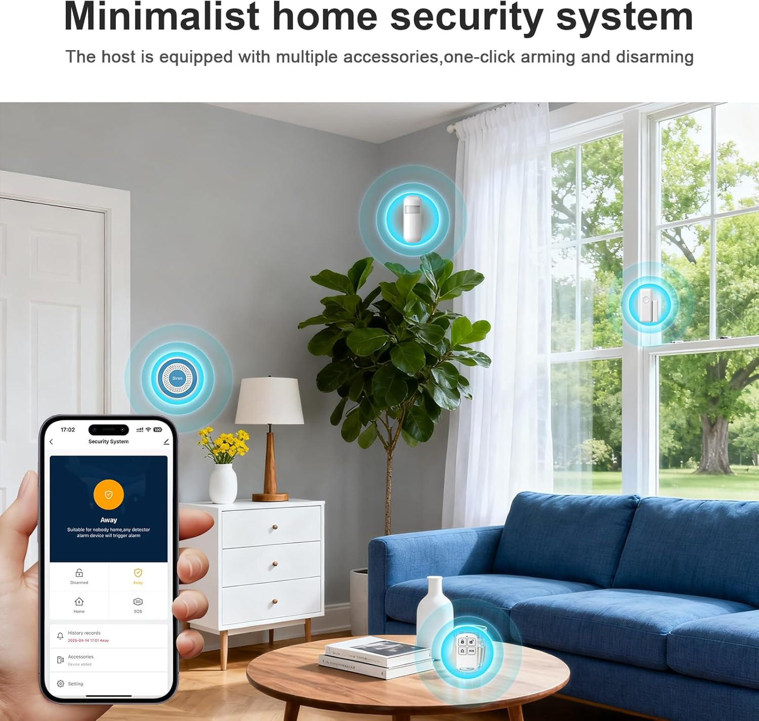Alarm System for Home Security,Wifi+4G Smart Alarm Systems Kit with Instant App
