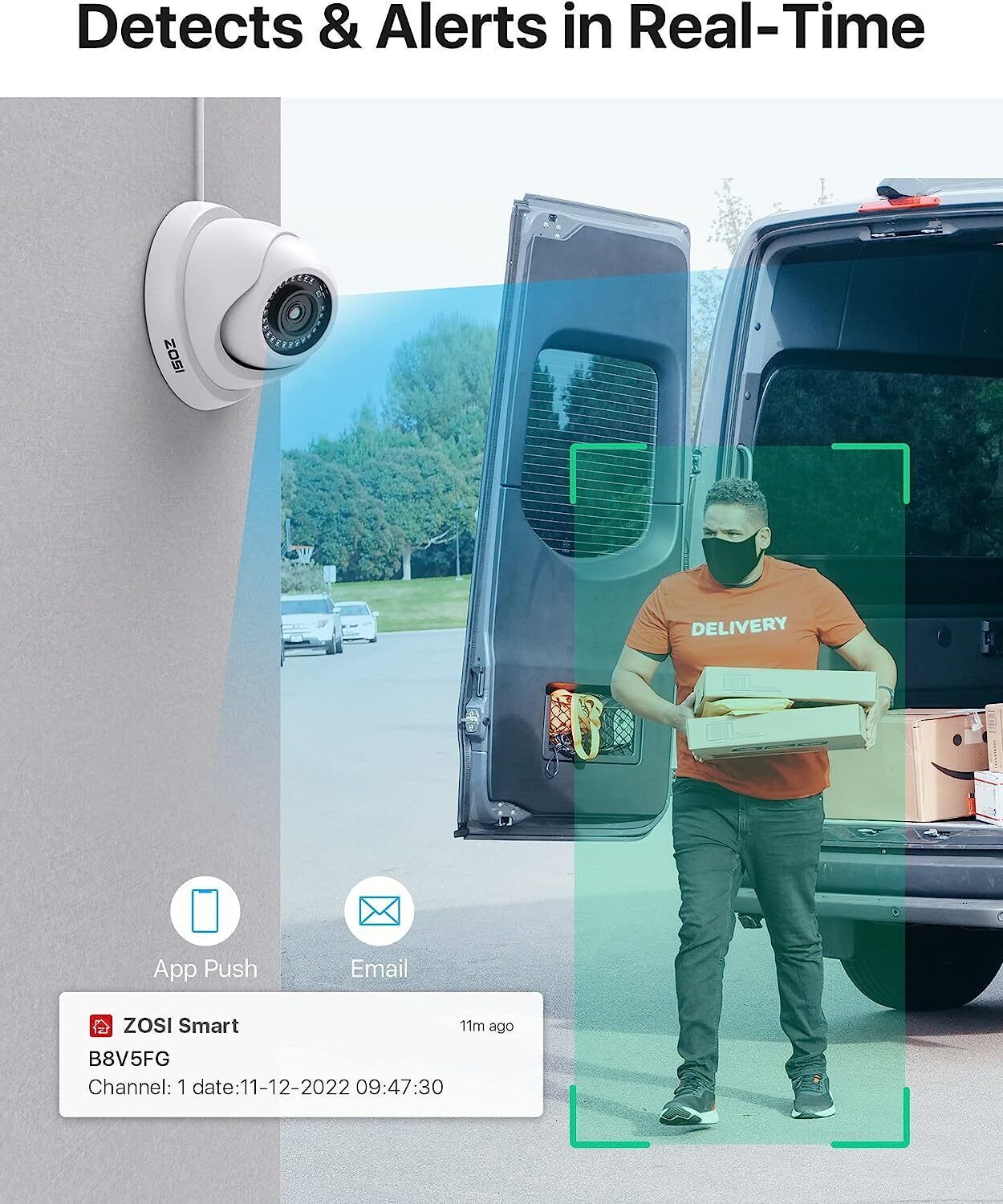ZOSI 16 Channel 1080p Security Camera System Outdoor with 2TB Human Detection