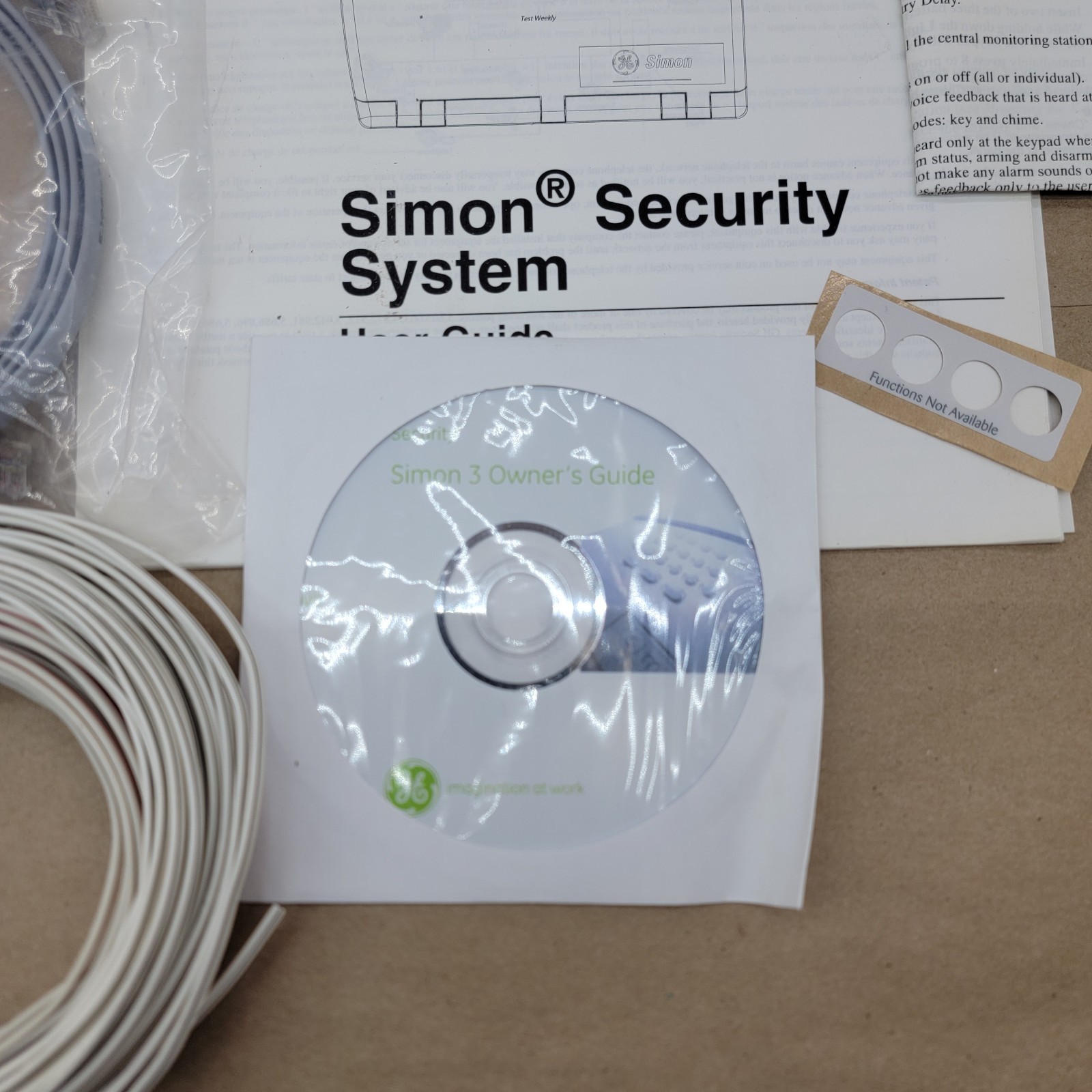 GE Simon 3 Security System Control Panel Starter Kit Speaker System Touchtalk