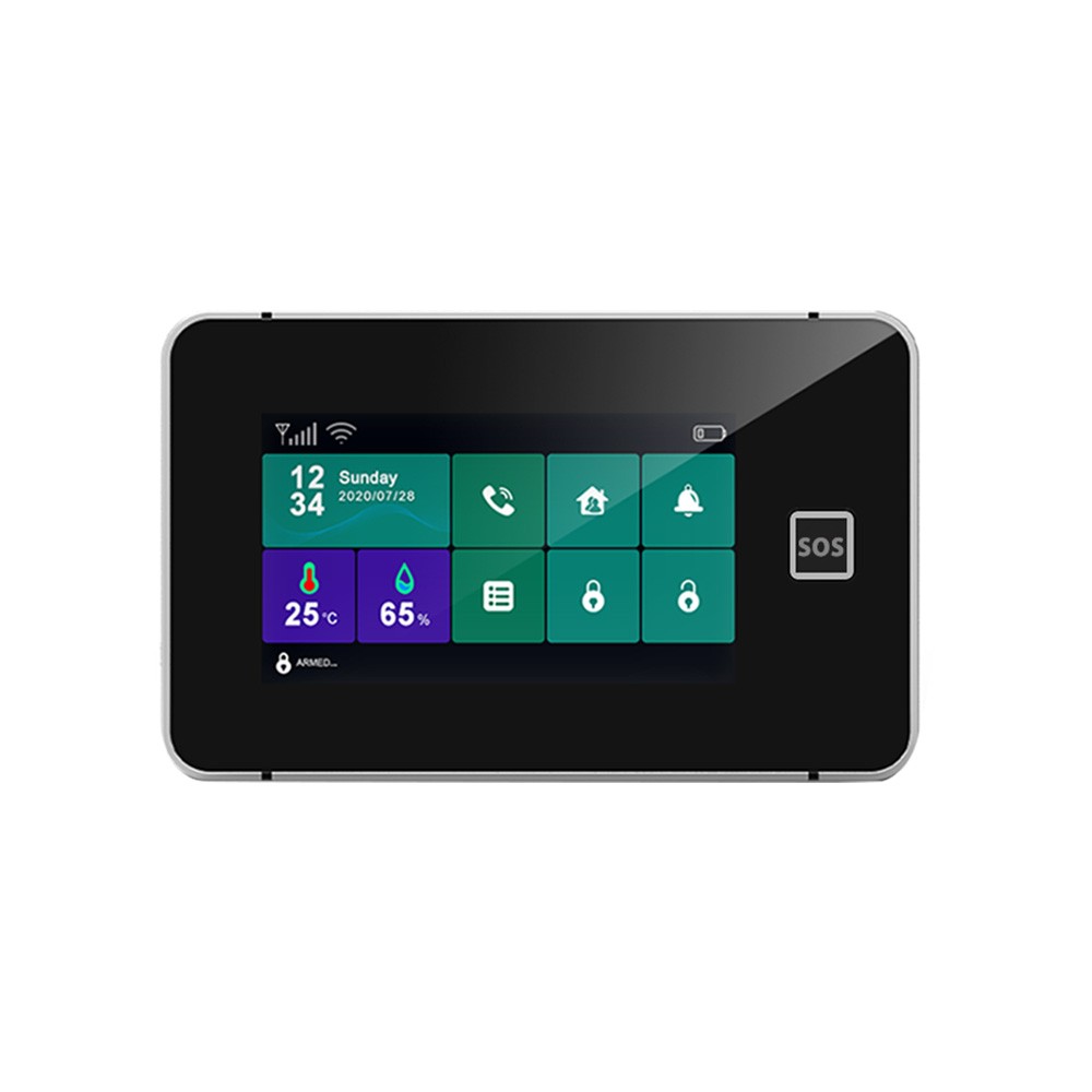 1-WiFi GSM Tuya Wireless Home Security Alarm System Touch Screen Anti-theft J2W0