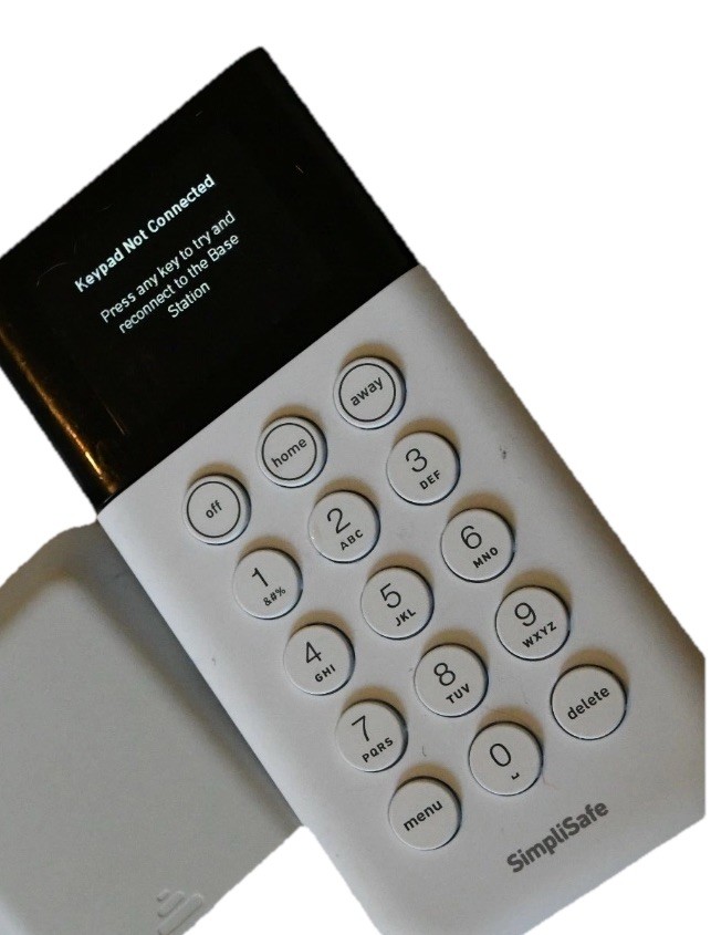 SimpliSafe SSKP3 Home Security System Wireless Keypad Remote White GENUINE w1