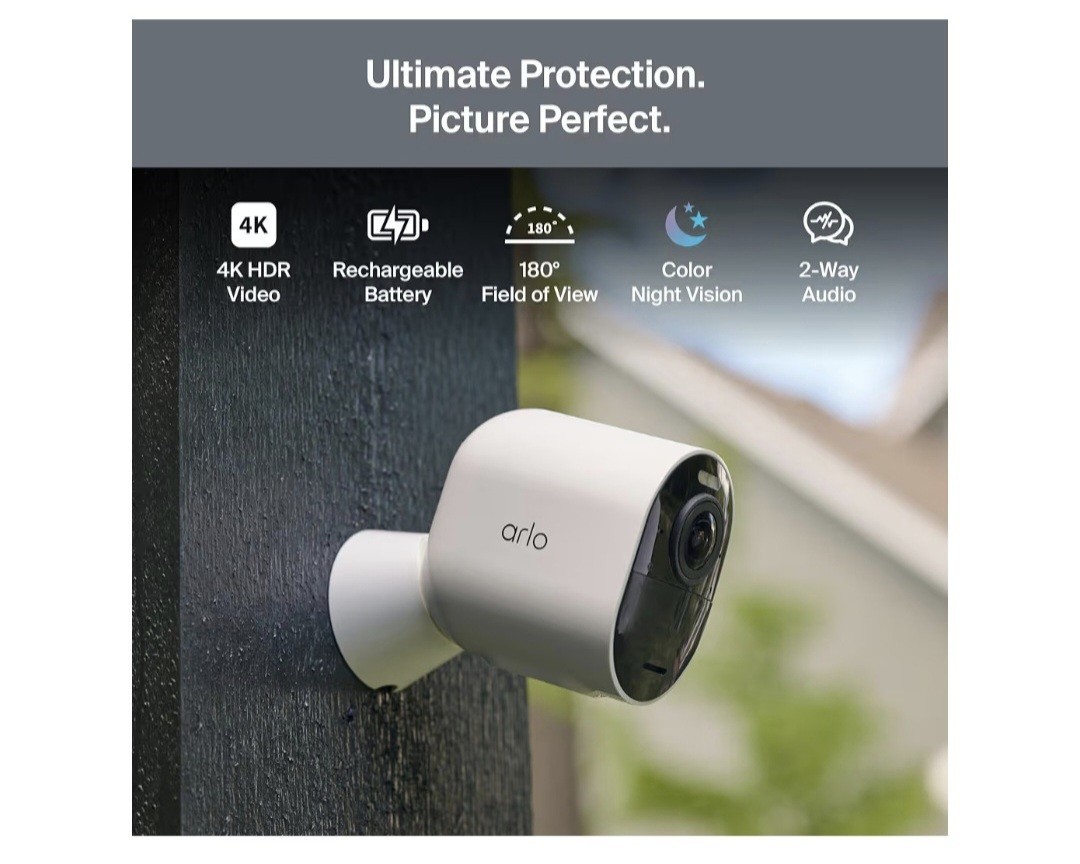 Arlo Ultra 4K HDR 3rd Gen Single Add On Security Camera Battery Powered NwSealed