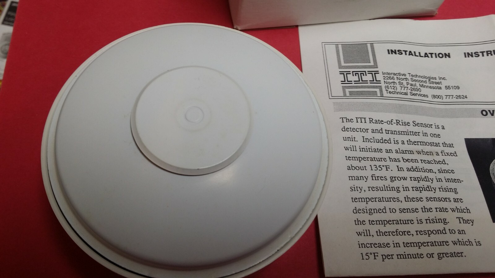 GE Security ITI 60-137-319.5 SX-V Rate of Rise 135 Degree Heat Detector NEW!