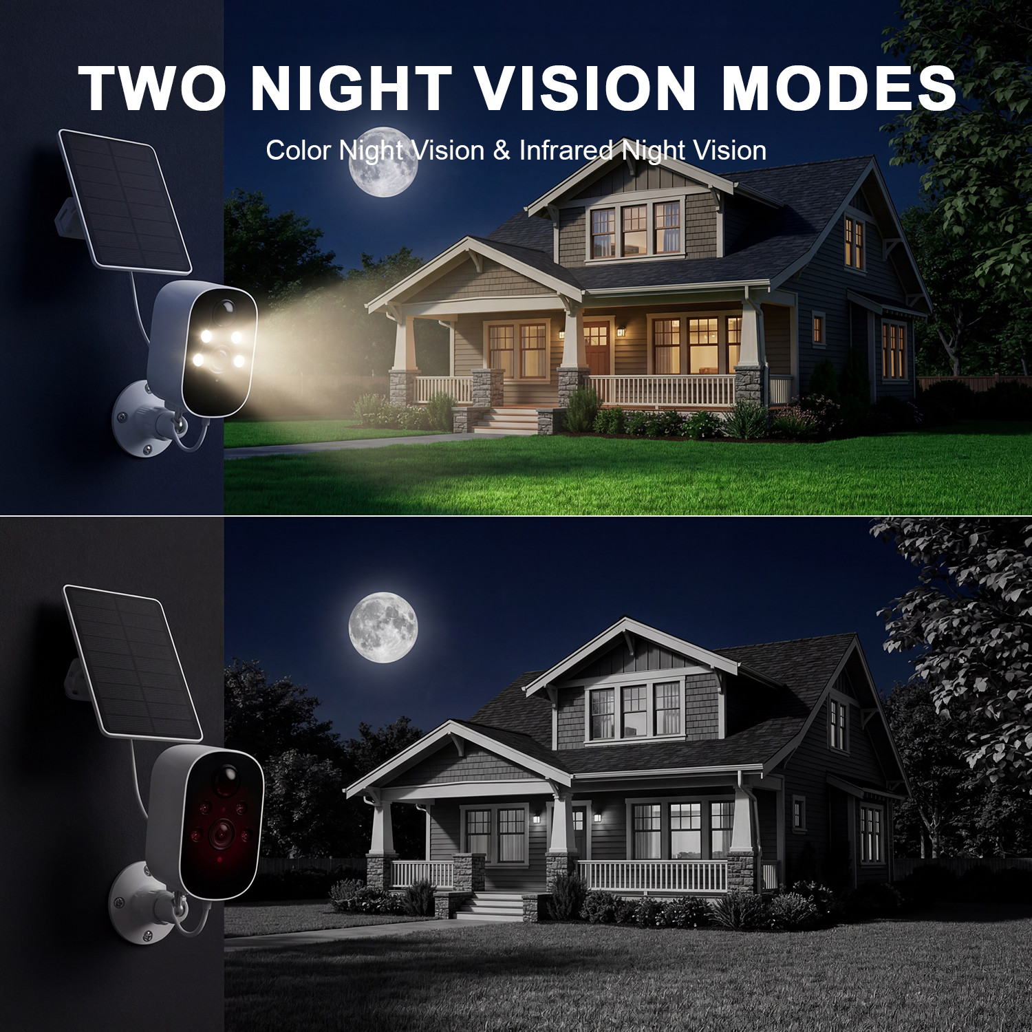 XVIM Solar Wireless Security Camera Outdoor Wifi Home Surveillance Camera
