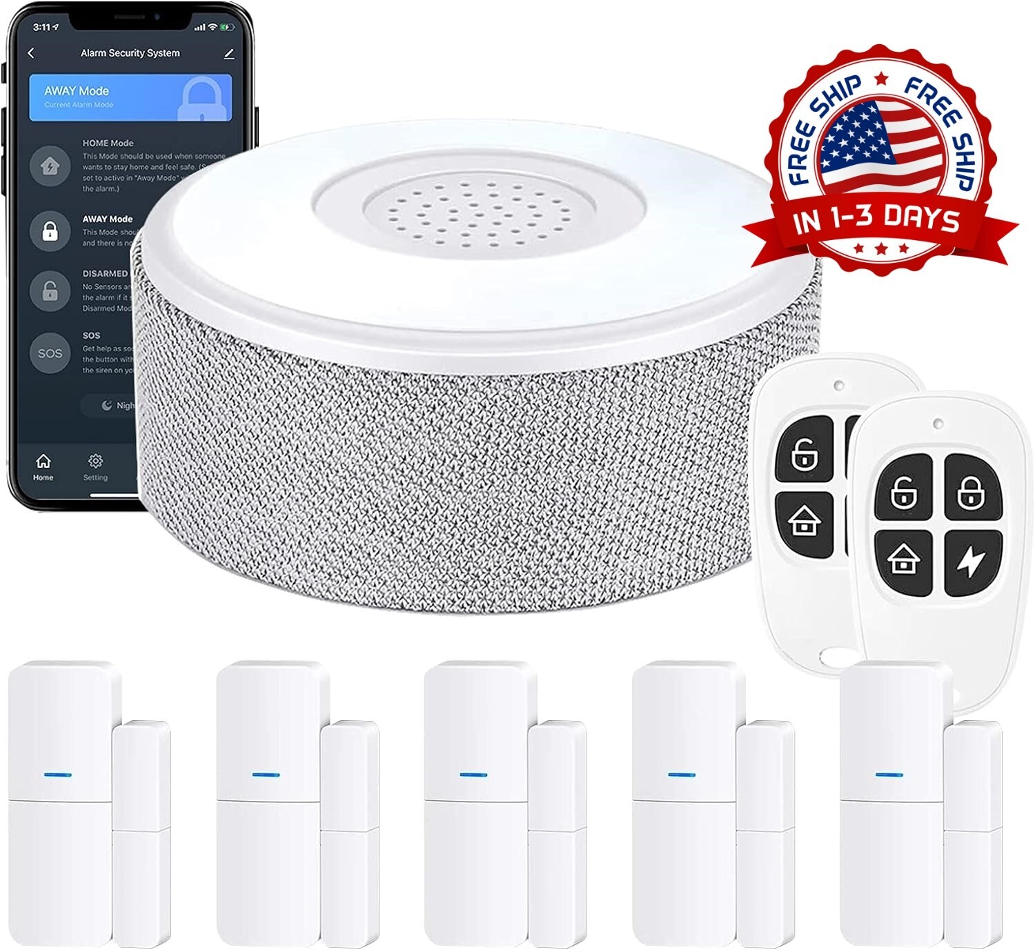 Sistema de seguridad de alarma para el hogar inteligente DIY alerta telefónica