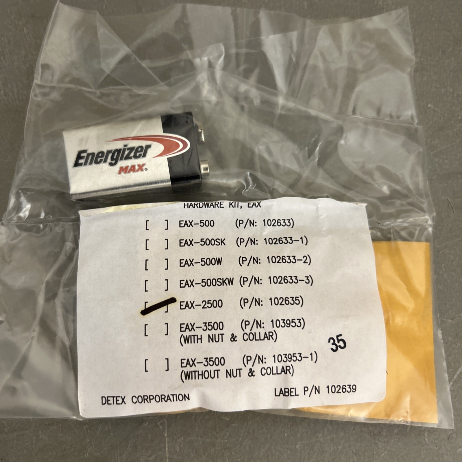 DETEX EAX-2500 GRAY Exit Door Alarm