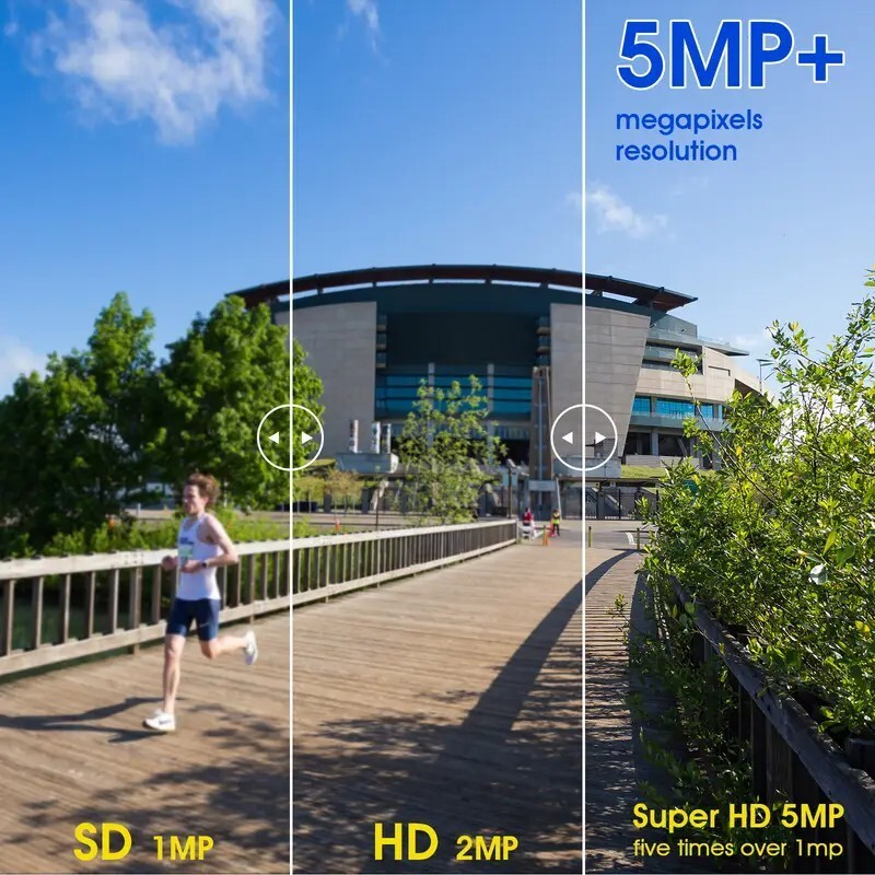 5MP Lite 4CH 8CH DVR CCTV Security Camera System Motion Detection IP66 24/7