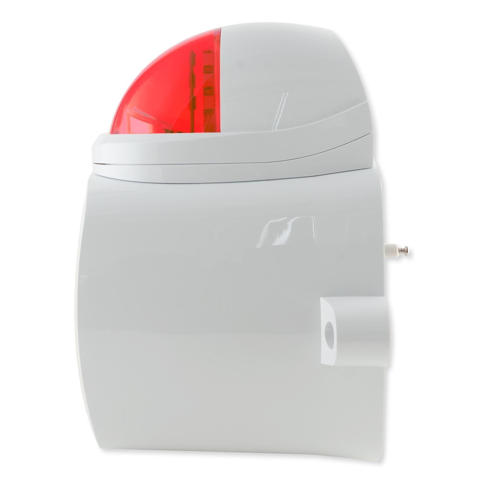 SH-816S-SQ/R Enforcer Siren/Strobe with Audio Input, Red