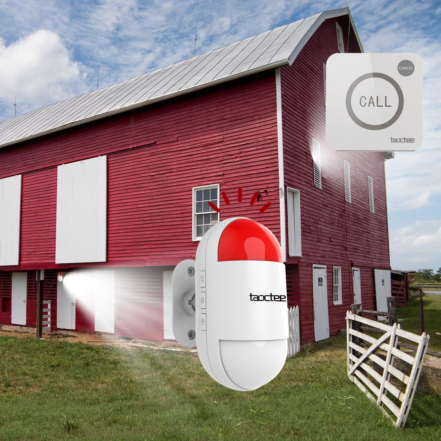 Panic Button Alarm for House Remote Control Strobe Siren Alarm System Sound & Li