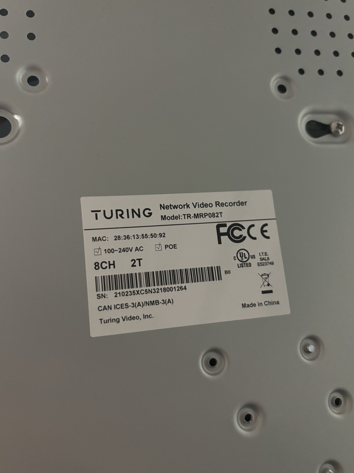 Turing Smart Series Lot- 8-Channel NVR ( No Bridge/cords) + Dome Camera+ 4MP PTZ