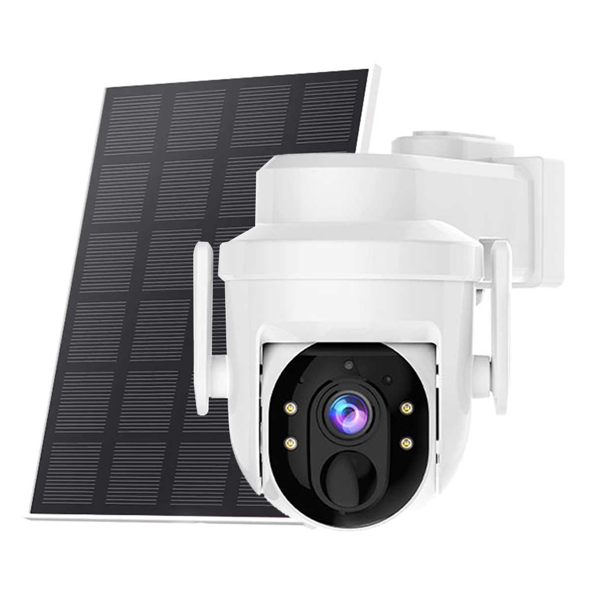 Wireless Solar Powered Battery Camera 360 Pan/Tilt WiFi Camera 3/4MP Dome Night