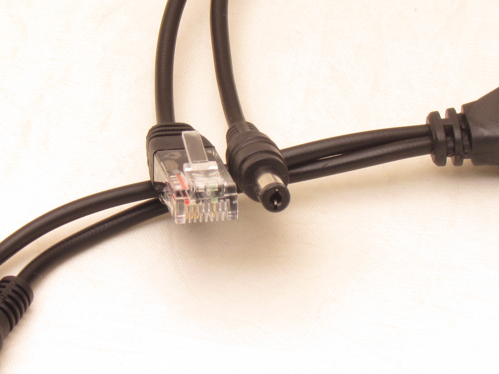 1 Pair IP Camera Power Over Ethernet Passive PoE Injector Splitter Cable RJ45