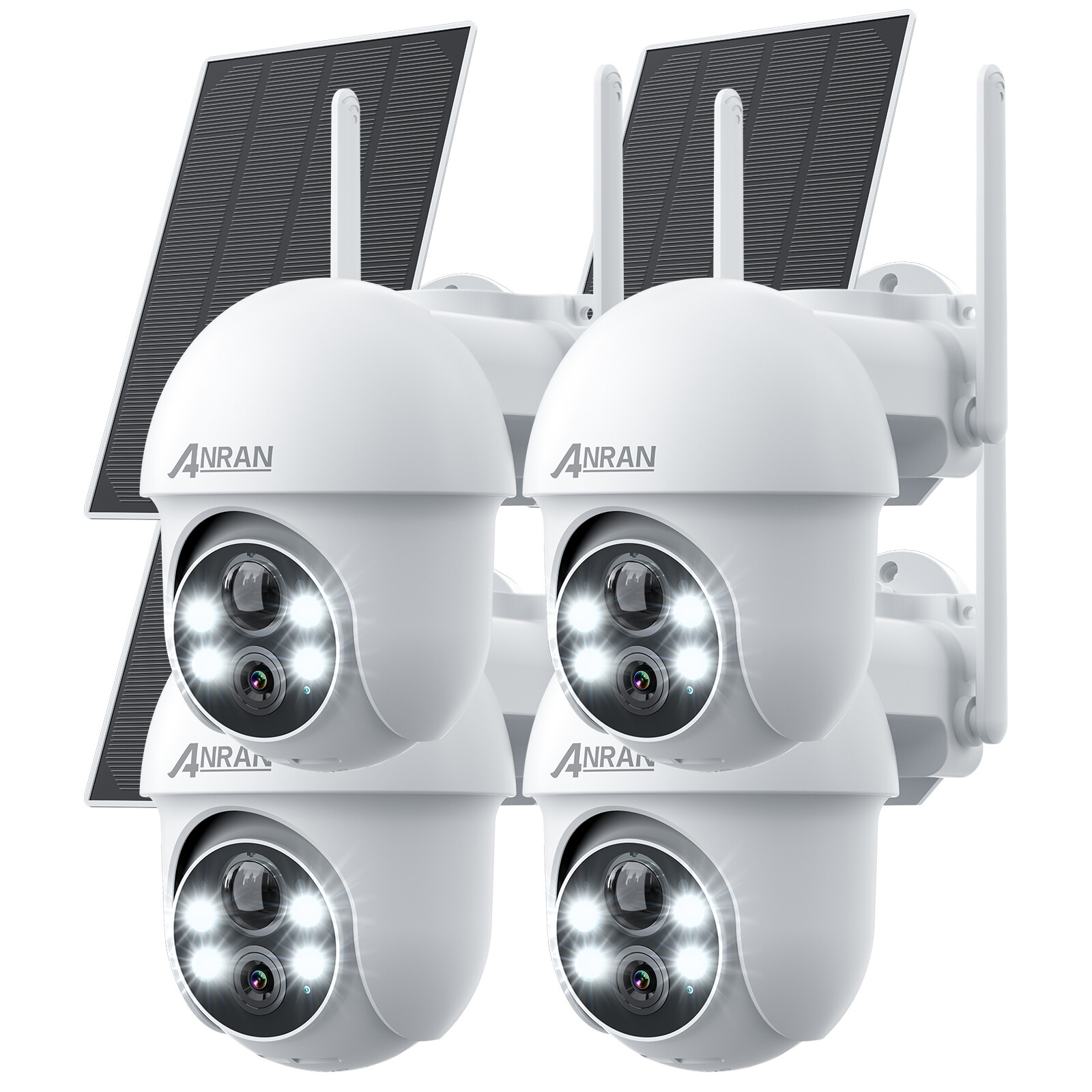 Wireless Security Camera 1296P CCTV Outdoor Battery Powered Pan/Tilt Solar Panel